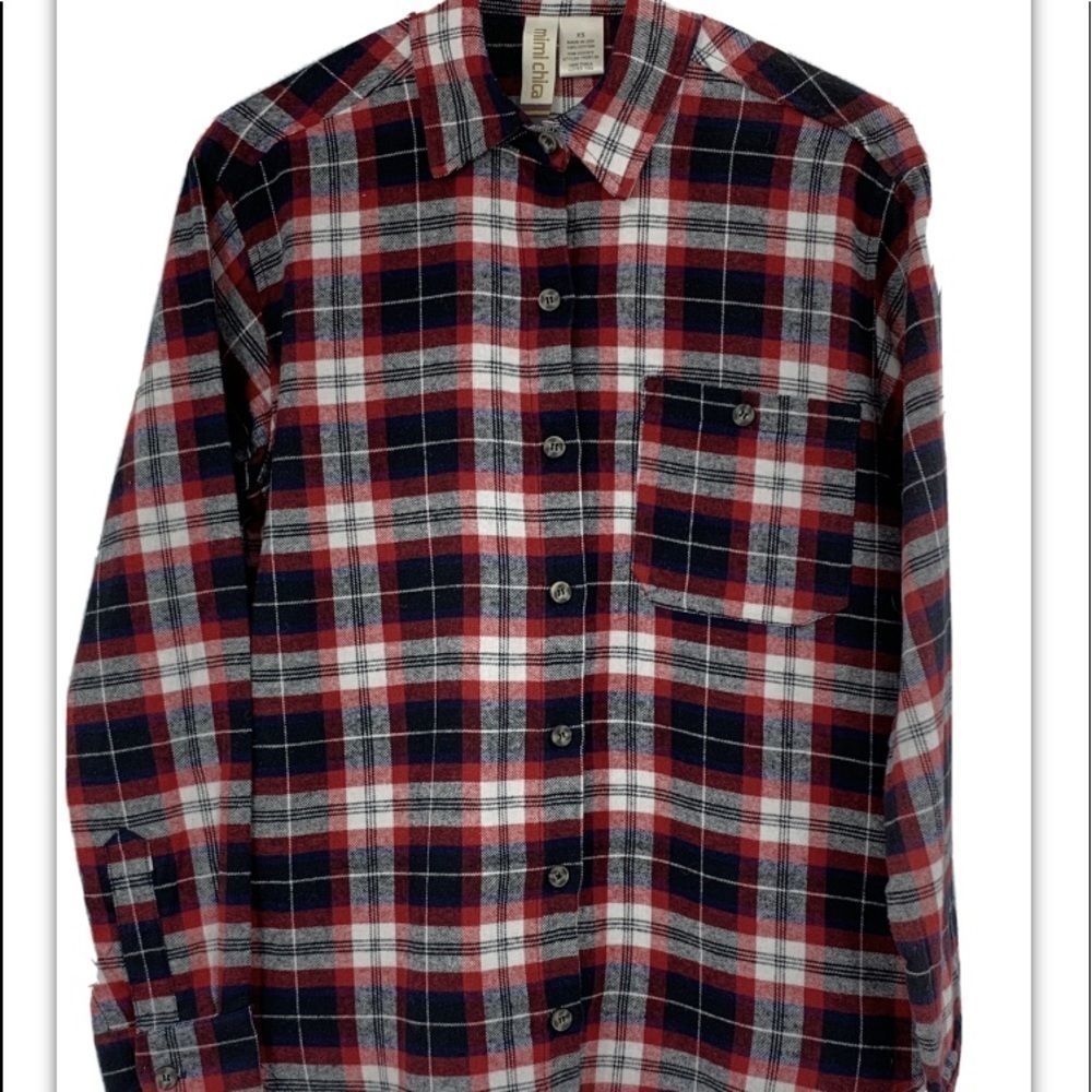 Women’s mini chica plaid flannel shirt 8303 Xs Jr